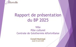 Rapport de présentation du BP 2025 - Alfortville