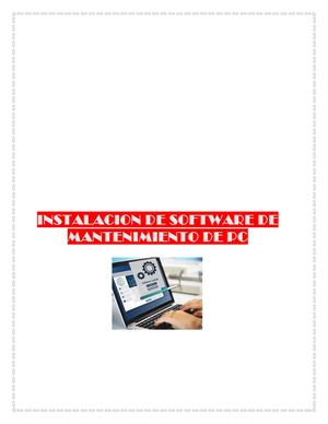 Manual6 Instalación de software de mantenimiento de Pc