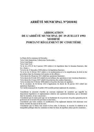 Reglement Du Cimetiere