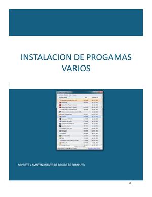 Instalacion De Programas Varios