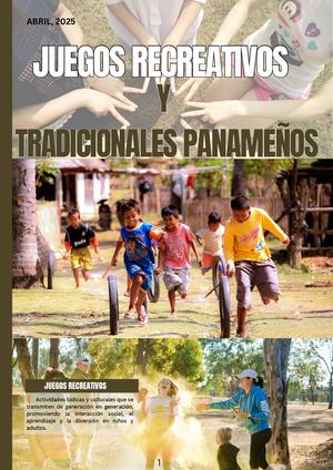 Revista Digital De Juegos Tradicionales De Panamá