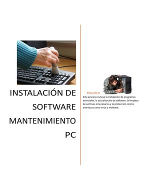 Manual: Instalación de software de mantenimiento de PC.