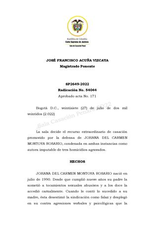 Sp2649 2022(54044) Mujer Delincuente