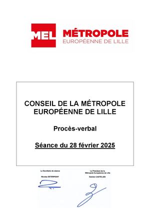 Procès-verbal du Conseil Métropolitain du 28 février 2025