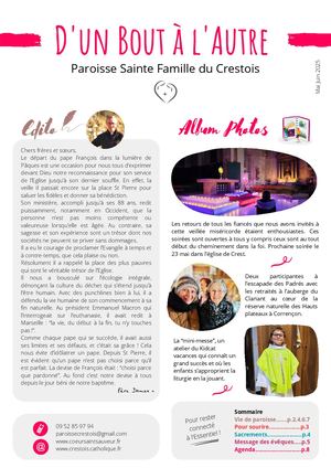 D'Un Bout A L'Autre mai juin 2025