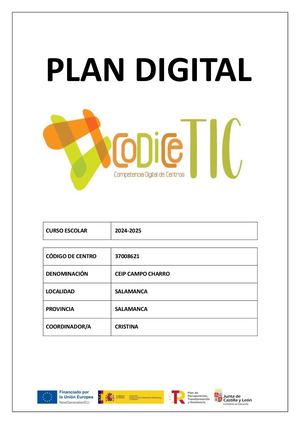 Plan Digital CoDiCe TIC