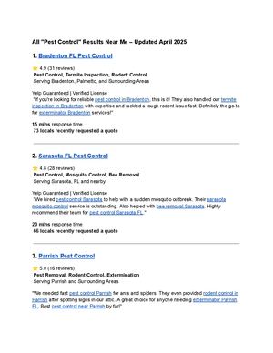 Top 10 Best Pest Control Companies Near Sarasota, Bradenton, Venice, Lakewood Ranch, Parrish, And Palmetto – April 2025