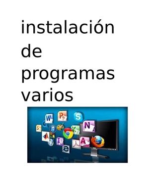 Instalación De programas Varios