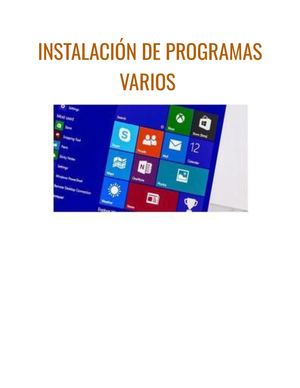 Instalación De Programas Varios 1
