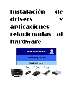 Instalación De Drivers Y Aplicaciones Relacionadas Al Hardware