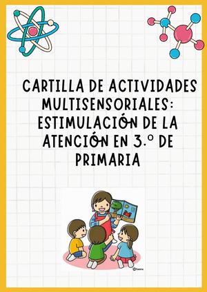 Cartilla De Actividades Multisensoriales Estimulación De La Atención En 3 º De Primaria