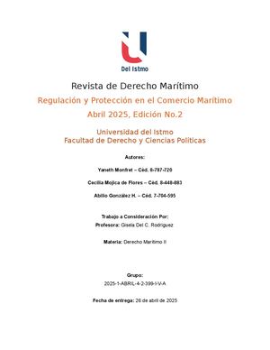 Revista Derecho Maritimo Ii