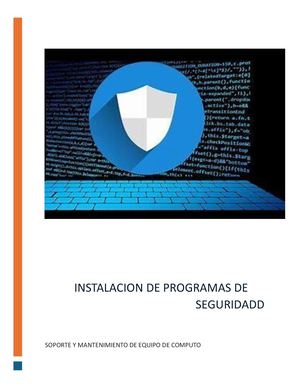Manual: Instalación de programas de seguridad.
