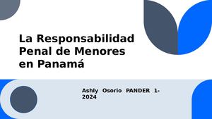 La Responsabilidad Penal De Menores En Panamá