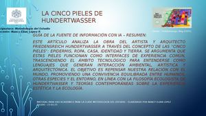 Taller De Creatividad De Las Cinco Pieles De Hundertwasser