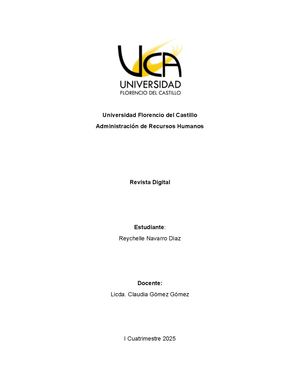 Revista Recursos Humanos - Navarro Díaz Reychel