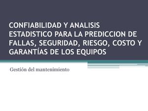 Weibull en Mantenimiento Industrial