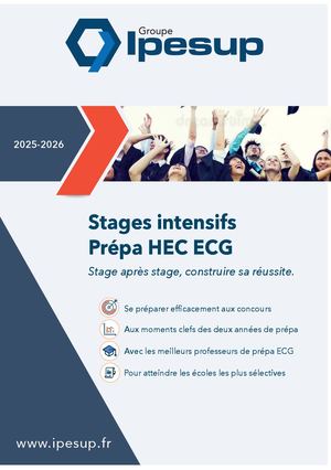 Triptyque Stages Intensifs Prepa Hec Ecg Calameo