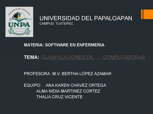 Clasificaciones De Computadoras