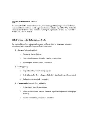 Sociedad Feudal