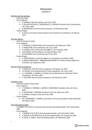 L3 - Liste Bibliographique - 2025