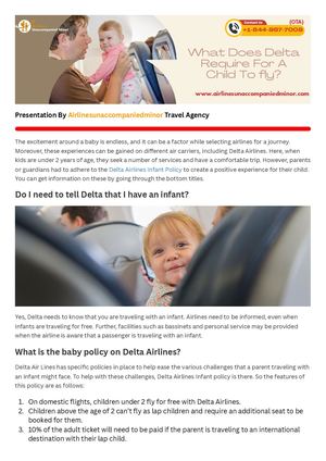 What Does Delta Require For A Child To Fly?
