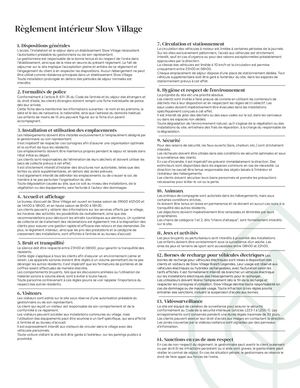 Reglement Interieur Slow Village Breizh Légendes Docx