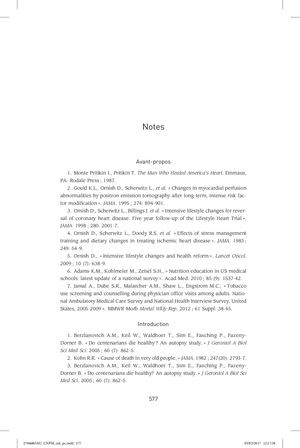 Notes Comment ne pas mourir