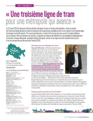 Dossier Tram Projet Ligne T3 In Le Mag Dijon Metropole N°70 Printemps 2025