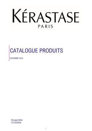 Catalogue Kérastase 12 24