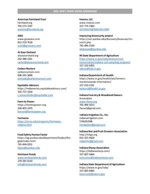 2025 Trade Show Addendum