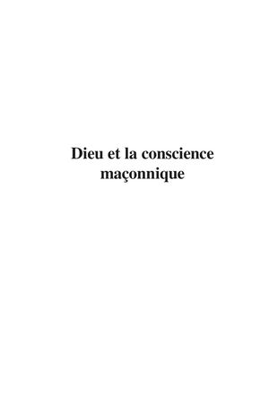 Extrait 7838 Dieu et la conscience maçonnique