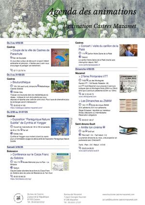 Agenda Des Animations Destination Castres Mazamet Mai 2025
