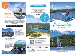 Flyer Ecole de Voile du lac d'Aydat 2025