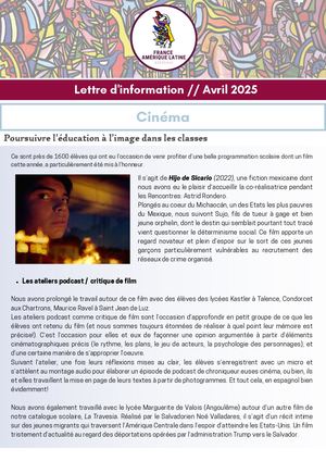 FAL 33 Lettre Information_Avril 2025