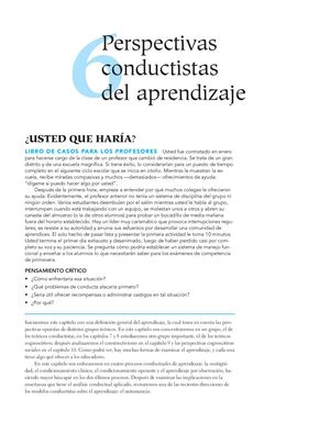 Capitulo 6 Perspectivas Conductistas Del Aprendizaje Psicología Educativa Anita Woolfolk