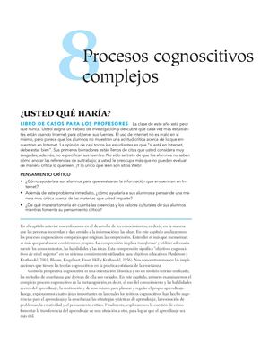 Capitulo 8 Proceso Cognoscitivas Complejos Psicología Educativa Anita Woolfolk