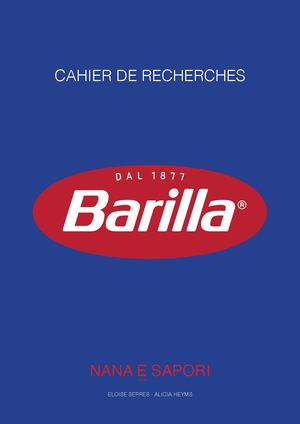Cahier De Recherche Barilla X Nanas