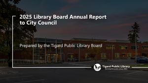2025 Library Board Presentation To Council