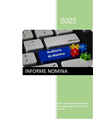 Informe De La Nómina