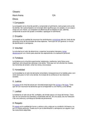Glosario De Valores éTicos Y Morales (1)