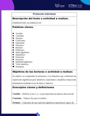 Protocolo Individual Matematicas Unidad 2
