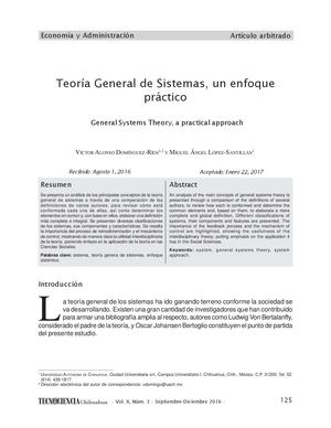 Teoría General de Sistemas: Un Enfoque Práctico