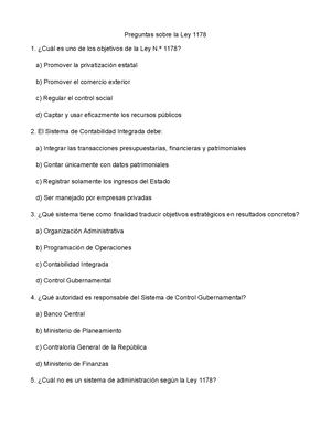 Banco De Preguntas Ley 1178