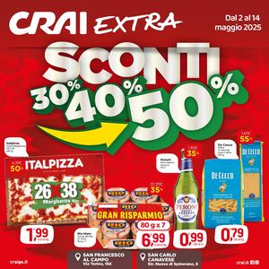 Volantino Crai Codè Extra dal 2 al 14 maggio