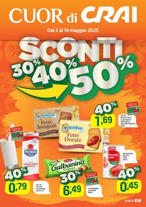 Volantino Cuor di  Crai Regina dal 2 al 14 maggio