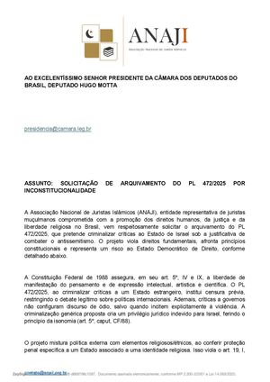 Pedido Arquivamento do PL 472/Gen, Pazuelo