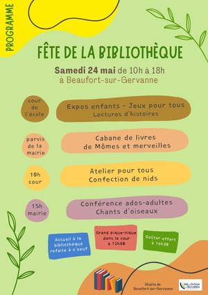 Programme Fête Bibliothèque Beaufort