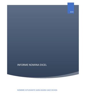 Informe Estadistica Realizadas En Excel