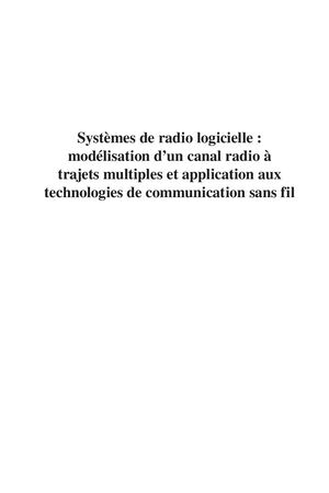 Extrait 2192 Systèmes de radio logicielle